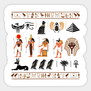 Sphinx and Pyramid Sticker